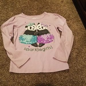 Size 6 purple panda, girls long sleeved T-shirt